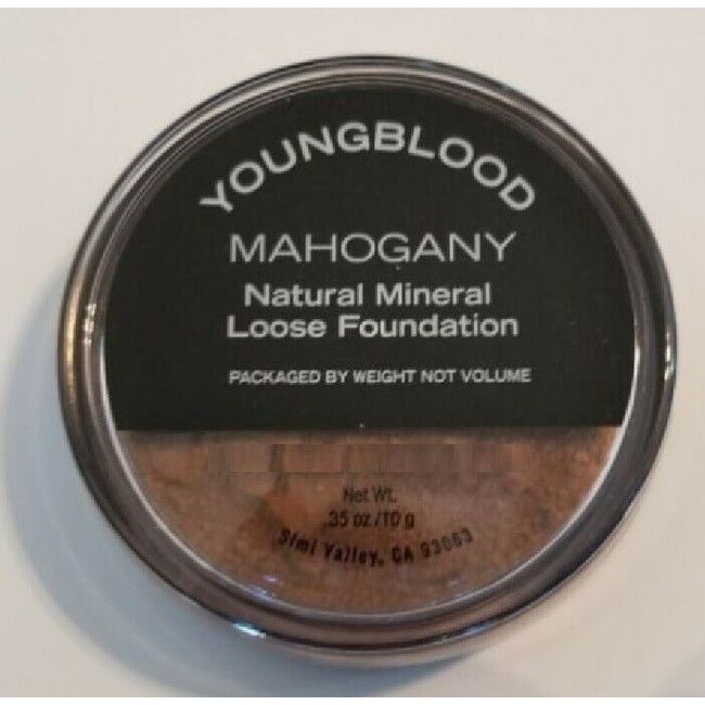 Youngblood Natural Mineral Loose Foundation - Mahogany, .35 oz (NEW, NO BOX)