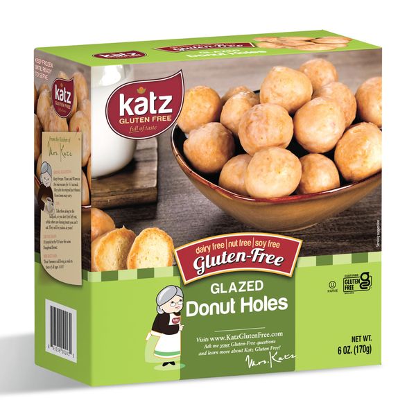 Katz Gluten Free Glazed Donut Holes | Dairy Free, Nut Free, Soy Free, Gluten Free | Kosher (1 Pack, 6 Ounce)