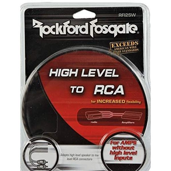 Rockford Fosgate RFI2SW Adapts High Level Speaker to Low Level RCA Adapter