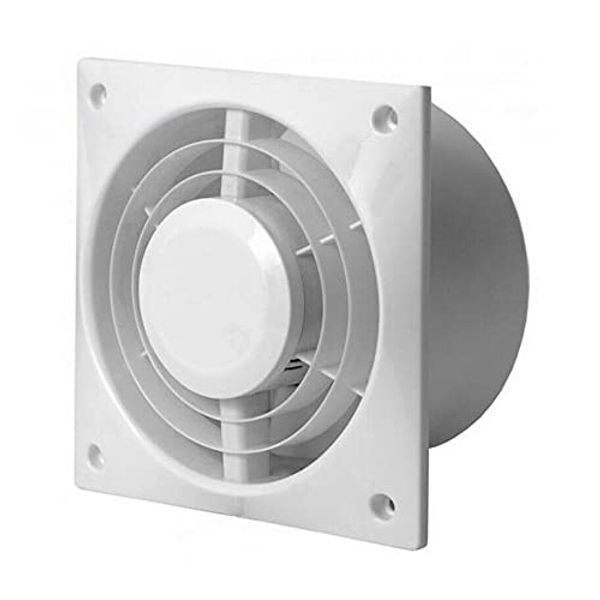 Prostko Bathroom Extractor Fan - 125mm - Ceiling or Wall Mounted Ventilator, White