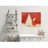 20x16 Minimalist  White Christmas Tree Canvas Wall Art