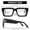 JM 3 Pack Oversized Square Reading Glasses for women men, Blue Light Blocking Computer Readers +3.0