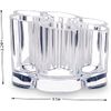 Lipstick Holder and Organizer Acrylic Round Lip Gloss Stand Makeup Storage Organizer Makeup Brush Holder with 7 Individual Slot Organizers for Brushes Nail Polish Essential Oils Eyeshadow Pens