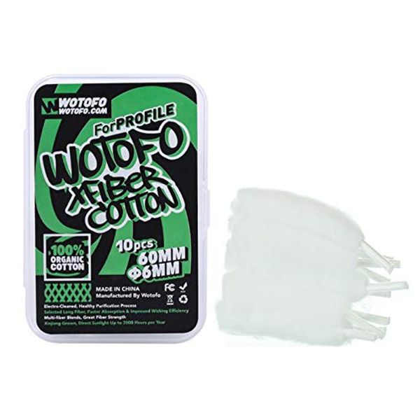 WOTOFO X-Fiber Cotton for Profile Unity RTA Tank/Profile RDA 6mm / 60mm (10 Pack)