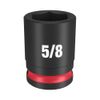Milwaukee Shockwave 3/8 Inch Drive Standard 6 Point Impact Socket, 5/8 Inch