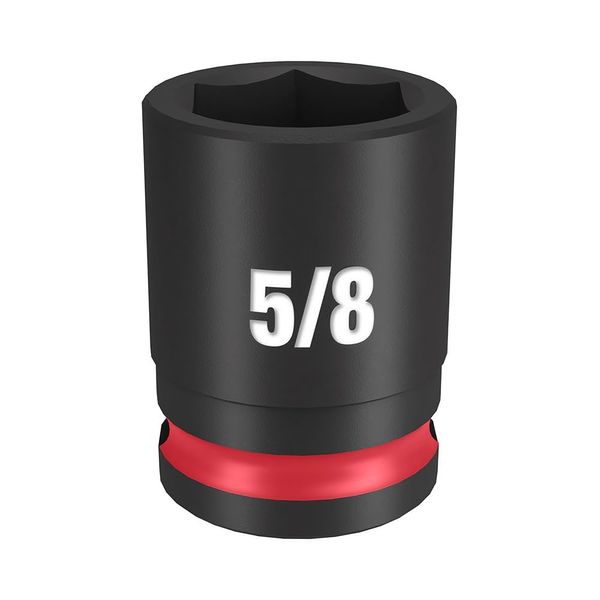 Milwaukee Shockwave 3/8 Inch Drive Standard 6 Point Impact Socket, 5/8 Inch
