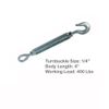 1/4" x 4" Turnbuckle HOOK EYE Pulley Galvanized Drop Forge 400 Lb Capacity 4 Pcs