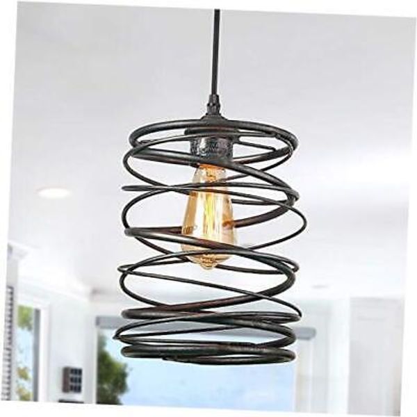 Pendant Lighting for Kitchen Island，Rustic Farmhouse Brown Rust Cage A03292