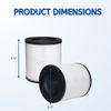 True HEPA Activated Carbon Replacement Filter for MOOKA Air Purifier M02, 1 Pack