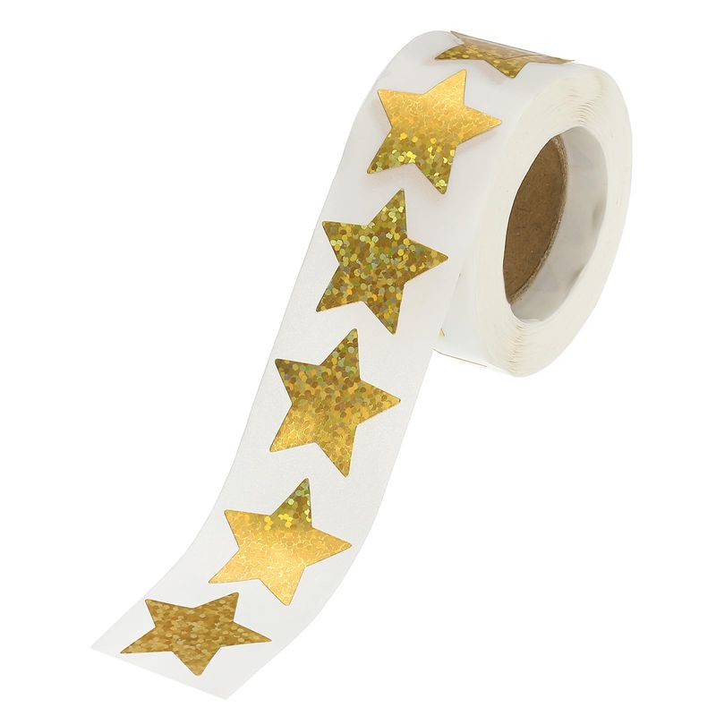 PATIKIL 1 Inch Star Stickers Roll, 1 Roll/500 Pcs Self-Adhesive Square ...