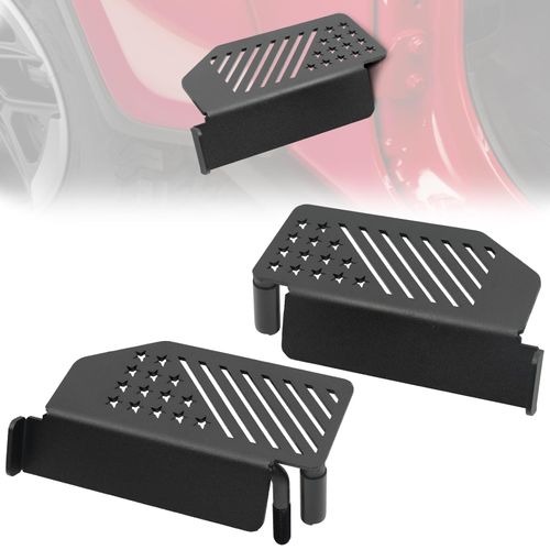 BORDAN Front Foot Pegs Foot Rest Pedals for Jeep Wrangler JK JKU JL JLU JT Gladiator 2007-2025, Exterior Door Hinge Foot Peg Metal Rest Pedals with US Flag, Upgraded 120 Degree Wrangler Foot Pegs