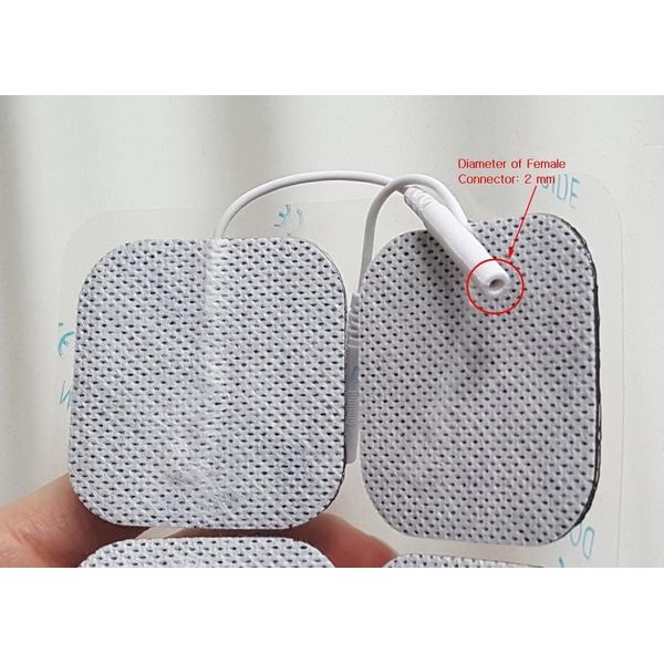 TENS/EMS Unit 40 Electrode Pads 2"x2" Reusable Self Stick Gel Carbon Electrodes