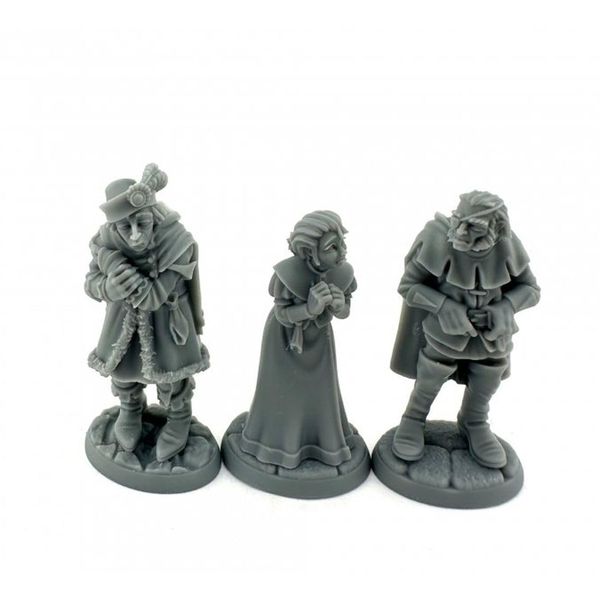 Reaper Miniatures 3 x Townsfolk: Captives Bones USA Dungeon Dwellers - Tabletop Figure Role Playing Game Role Games - 7111