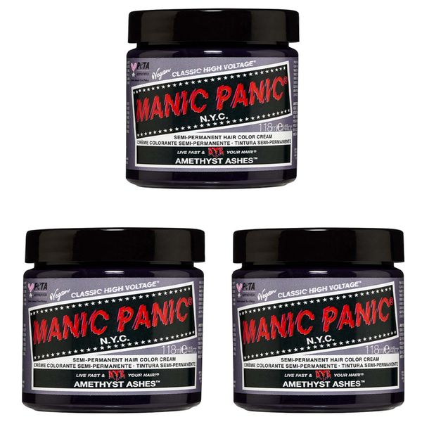 Manic Panic Cendres d'Améthyste Grausamkeit, vegan und lebendig 3 x 118ml