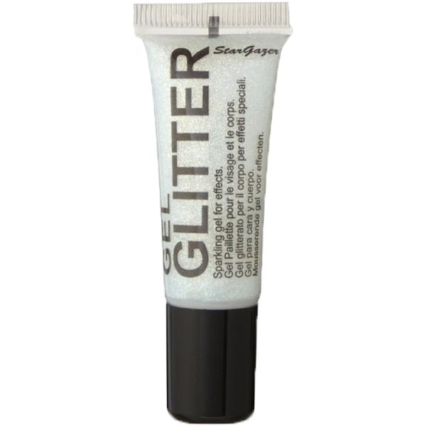 Gel Glitter White. Sparkling Glitter for your face & body with fine nib applicator