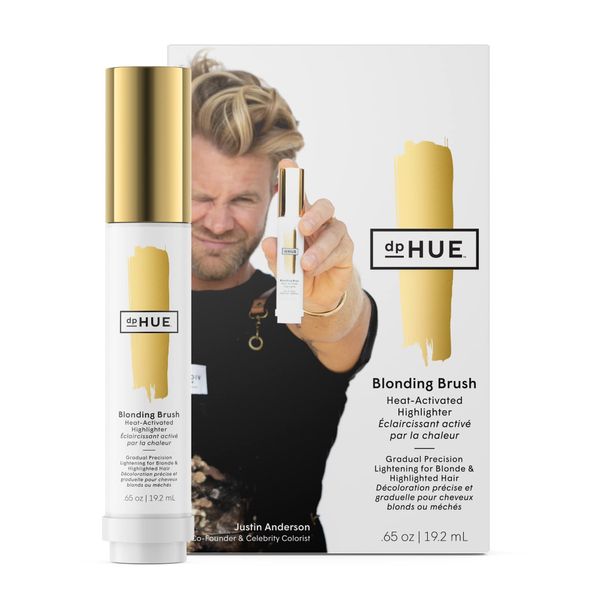 dpHUE Blonding Brush - Heat-Activated Highlighter for Pre-Lightened or Natural Blond Hair - Easy-to-Use Precision Applicator - With Lemon Juice & Hydrogen Peroxide