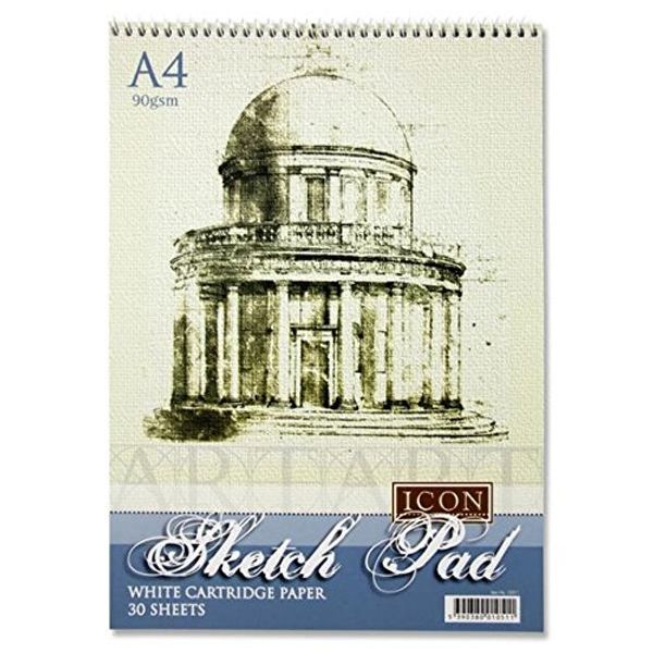ICON A4 90gsm Spiral Sketch PAD 30 Sheets [10 Pack]
