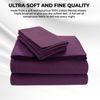 Tribeca Living FLSOEDSS Luxury Solid Flannel Deep Pocket Sheet Set, Queen, Pu...