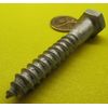 Galvanized Hex Head Lag Screw  1/2 Threads x 3.0" Length, 10 pcs