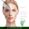 Gua Sha Facial Tools -Gua Sha Stone -Nature Jade Stone Guasha Massage Tool - Nature Jade Stone for Scraping Facial and SPA Acupuncture Therapy -Heart Shape Jade Trigger Point Treatment on Face (Jade)