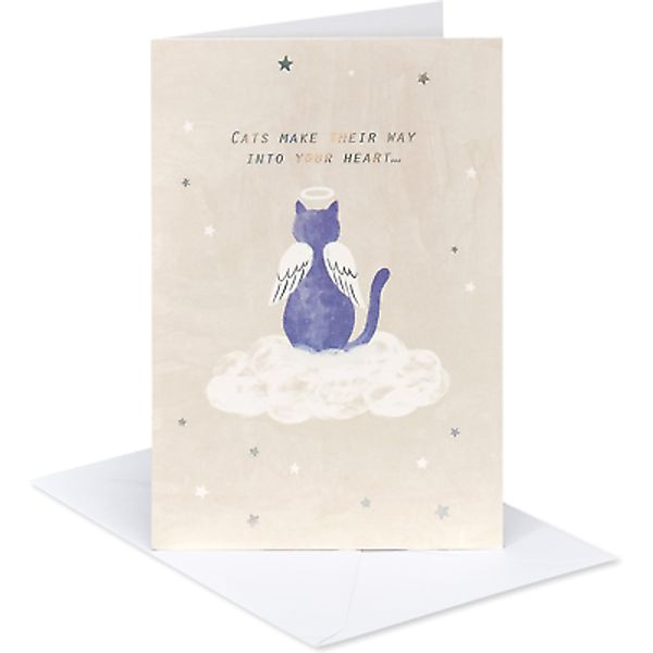 Pet Sympathy Card for Cat (They Live Forever)