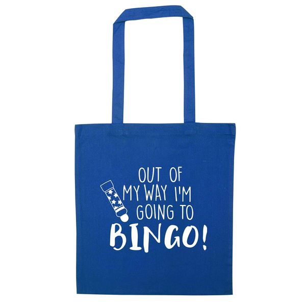 Flox Creative Tote Bag I'm Going to Bingo Blue