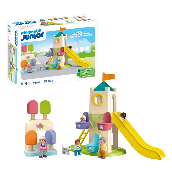 Playmobil Junior: Adventure Tower with Ice Cream Booth