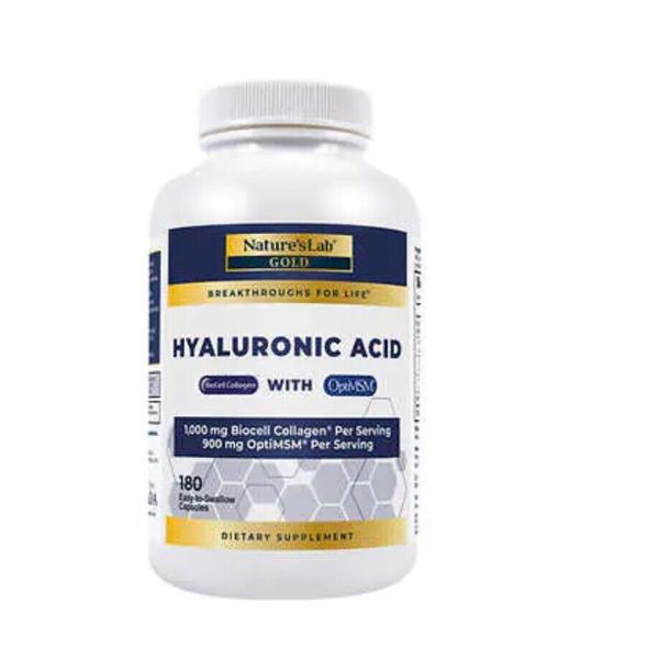 Nature's Lab Hyaluronic Acid  BioCell Collagen MSM 180 Capsules Hair Skin Joints