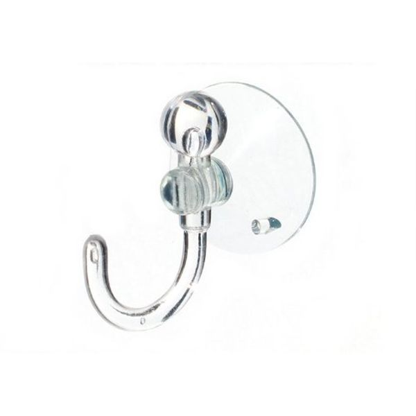 40 x Clear Suction Window Hooks with Plastic Hook 25MM 1 INCH