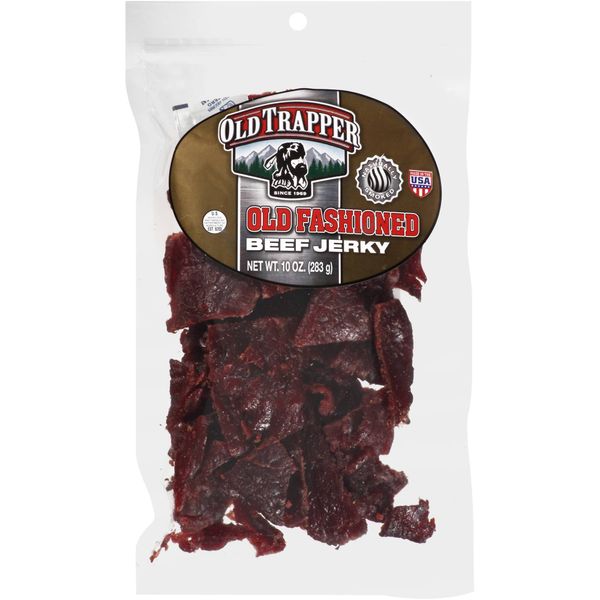 Old Trapper Beef Jerky 10oz, Naturally Smoked, Old Fashioned Original (Pack of 1)