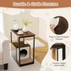 Cat Furniture End Side Table Pet Activity House W/ Scratching Post & Large Condo