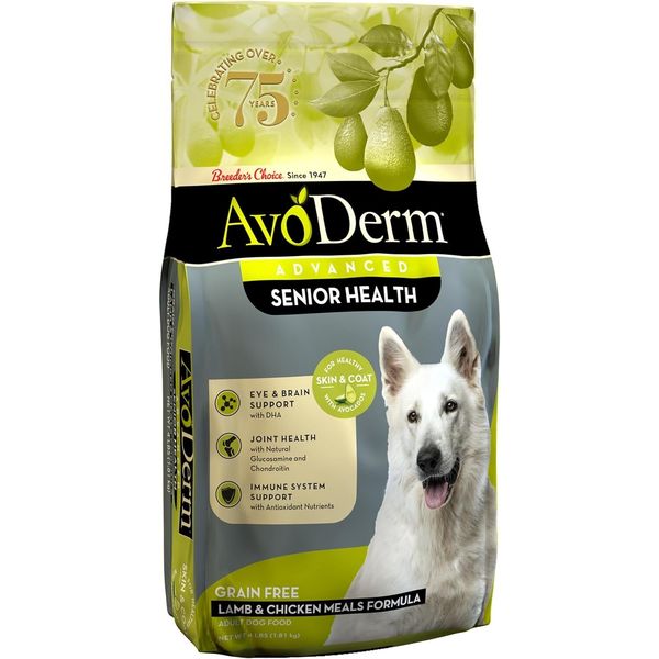 AvoDerm Natural Advanced Senior Health Grain Free Lamb Formula Dry Dog Food 4 lb