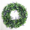 Advent Wreath and Candle Set Boxwood Lavender Eucalyptus Artificial Greenery