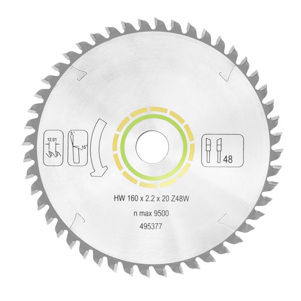 495377 491952 Track Saw Blade for TS 55, TSC 55, TS 60, ATF 55 E, HK 55, HKC 55 festool Track Saw Plunge Cut Saw 160mm, 2.2mm, 20mm 48t ATB festool Track Saw Accessories Crosscut 2-Year Warranty