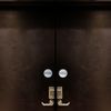2" Round Push Pull Door Signs (Brushed Silver) - 2 Pack (4pcs)