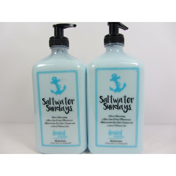 2 PACK DEVOTED CREATIONS SALTWATER SUNDAYS BODY MOISTURIZER LOTION
