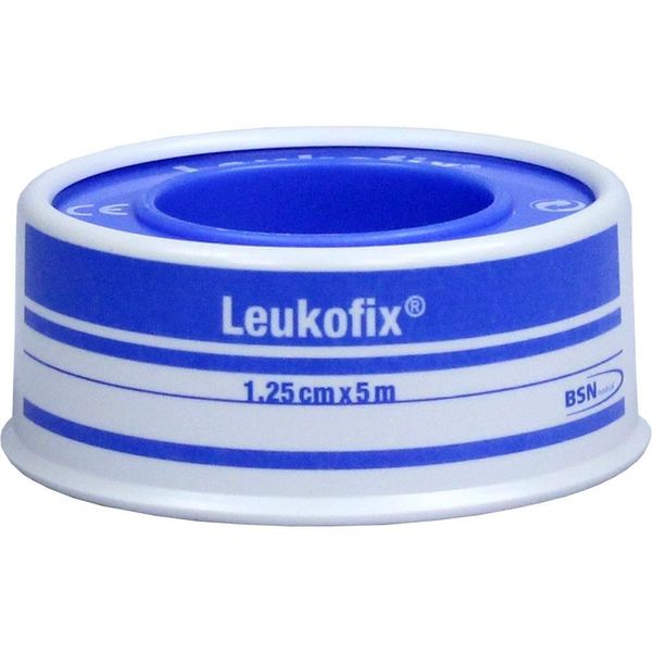 BSN Medical 02121-00 Leukofix Transparent Snap Ring Tape, 1.25cm Width, 5m Length, Pack of 24