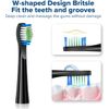 Bitvae D2 Compatible Replacement Brush Heads - Pack of 10 (Black)