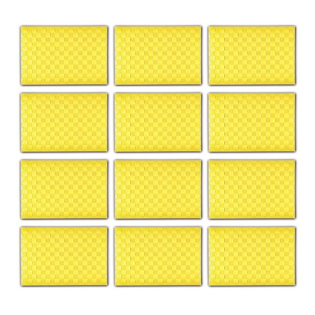 Saleen Rectangular Mat Retro Yellow Set of 12