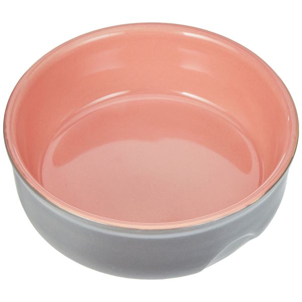Nobby Ceramic Feed Bowl Grey/Salmon Coloured Diameter 13 x 5 cm