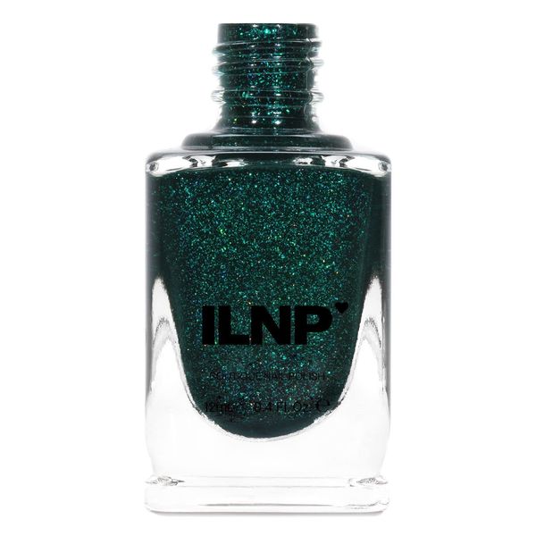 ILNP Fir Coat - Sultry Emerald Green Holographic Nail Polish