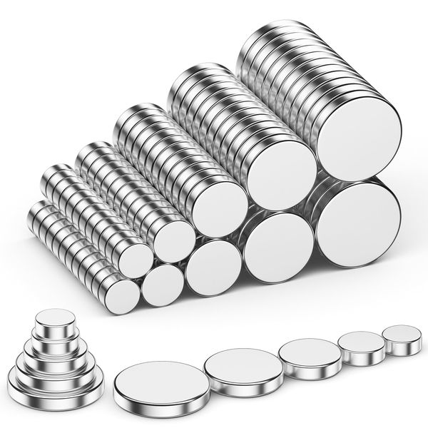 FINDMAG 50 Pcs 3 mm x 2 mm Mini Neodymium Magnets, Small Fridge Magnets, Craft Magnets, Whiteboard Magnets, Cylinder Magnets for Whiteboard, Magnets for Crafts, Photos, Tools, Arts, Hobbies, DIY