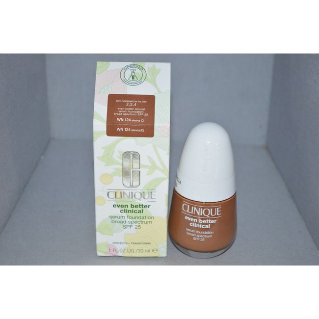 Clinique Even Better Clinical Serum Foundation 124 Sienna 1oz New Boxed