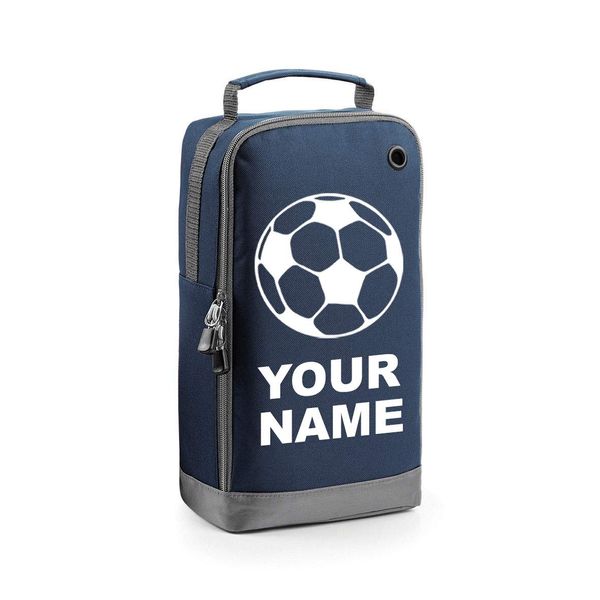 Prospo PERSONALISED CHILDRENS FOOTBALL BOOT BAG BOYS FOOTY BALL KIDS SPORTS RUGBY KIT (Navy)