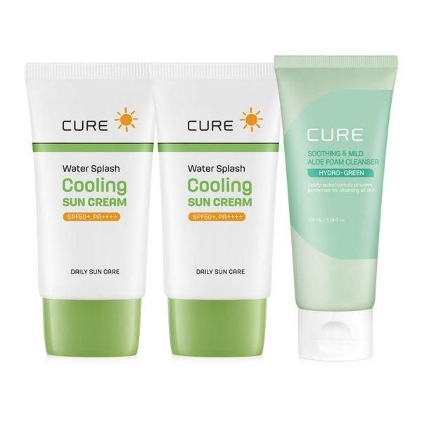 Kim Jeong-moon Aloe Cure Water Cooling Sun 40ml x 2 + Foam Cleanser 100ml