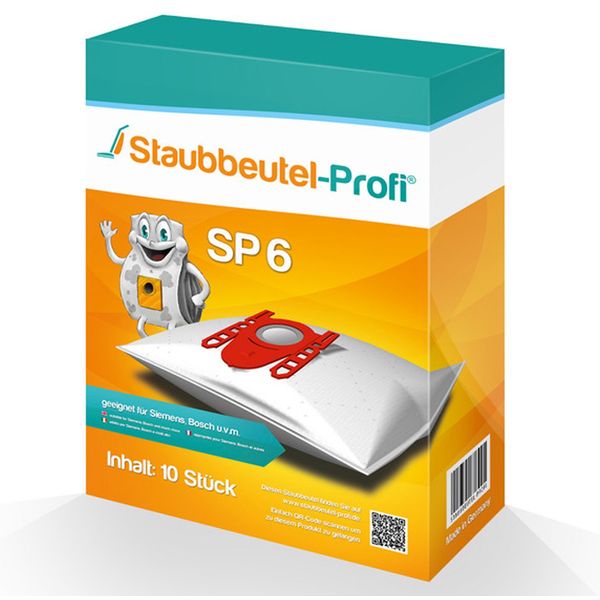 10 Staubsaugerbeutel SP6 geeignet für Protos Solida 1400W