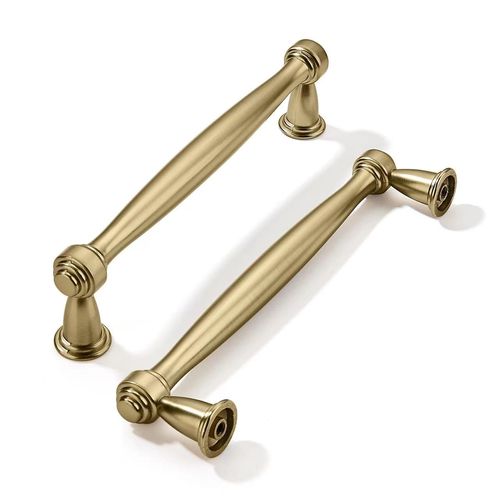 khtumeware 10 Pack 3-3/4 Inch(96mm) Brushed Brass Cabinet Pulls, Brushed Gold Kitchen Cabinet Handles Gold Kitchen Cabinet Hardware for Cupboard Drawer Handles Dresser Pulls