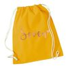 Flox Creative Mustard Drawstring Bag Seven Rose Gold