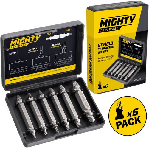 Vivo 6 Pack Damaged Broken Screw Extractor Remover for Stripped Head Screws Nuts Bolts