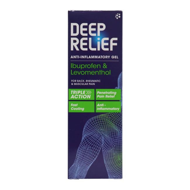 Deep Relief - Triple Action Anti Inflammatory Gel, For Back, Rheumatic & Muscular Pain, 50 g (Pack of 1)